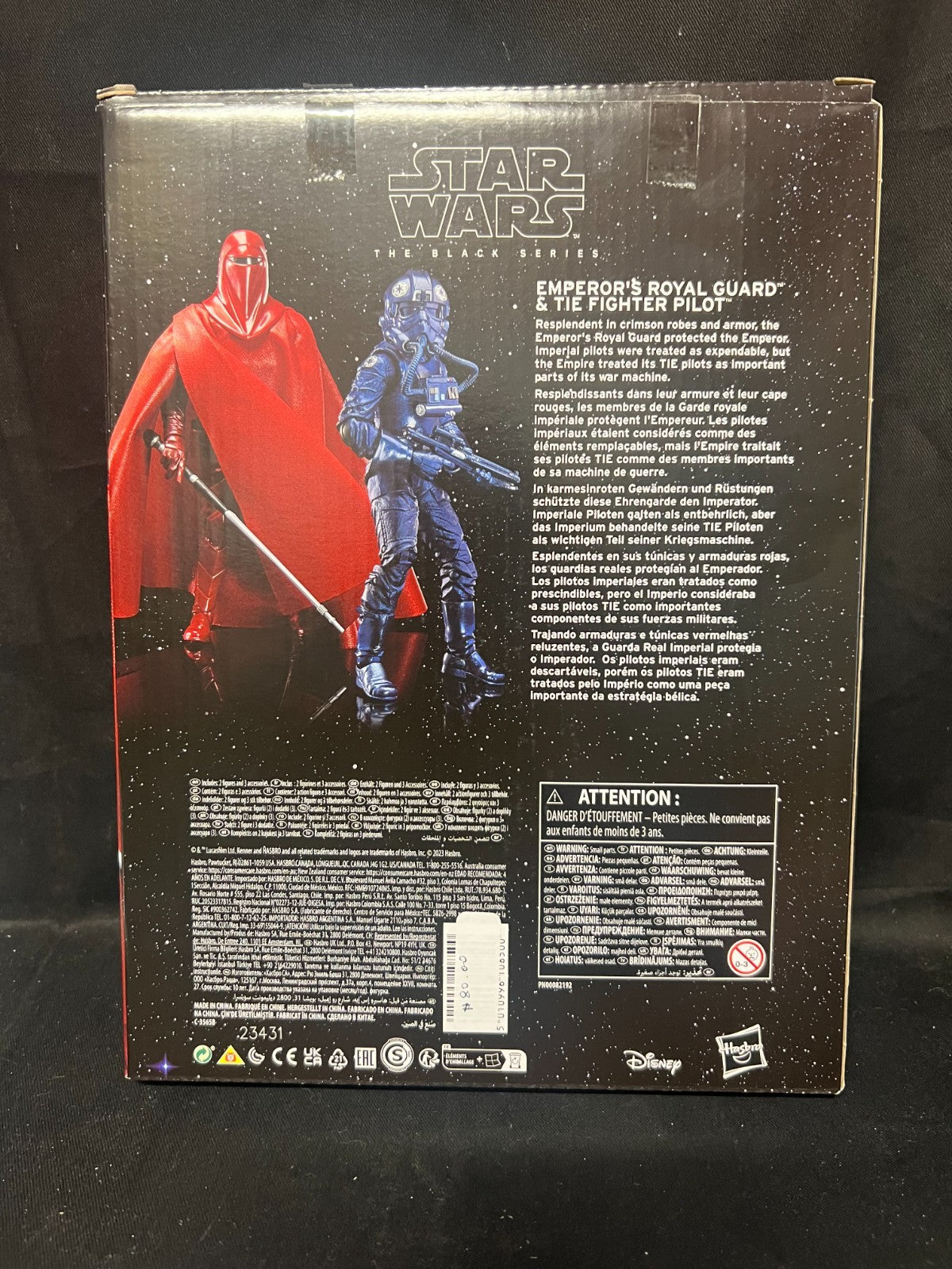 STAR WARS BLACK SERIES 6" CARBONIZED: EMPEROR'S ROYAL GUARD & TIE FIGHTER PILOT