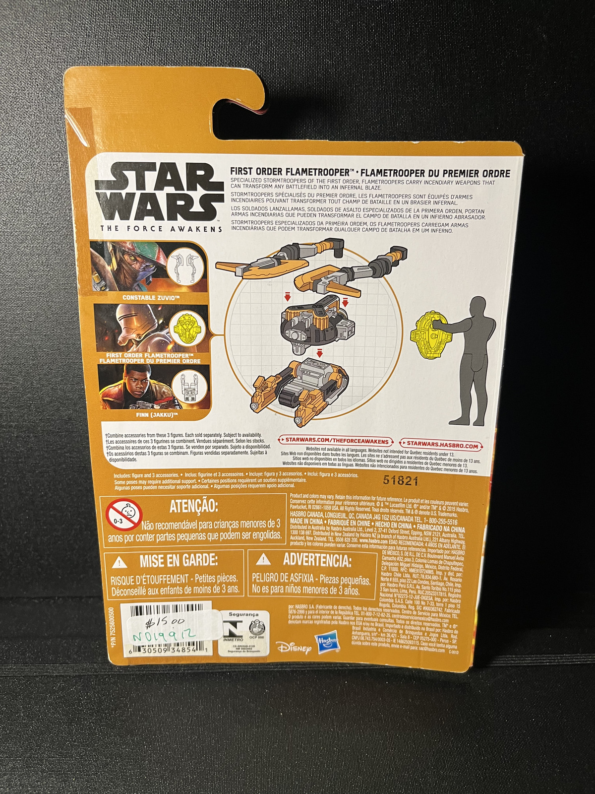 First Order Flametrooper Star Wars TFA 3.75 Action Figure