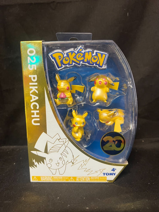 Pokemon 025 Pikachu 20th Anniversary 4 Figure Set Tomy 2016