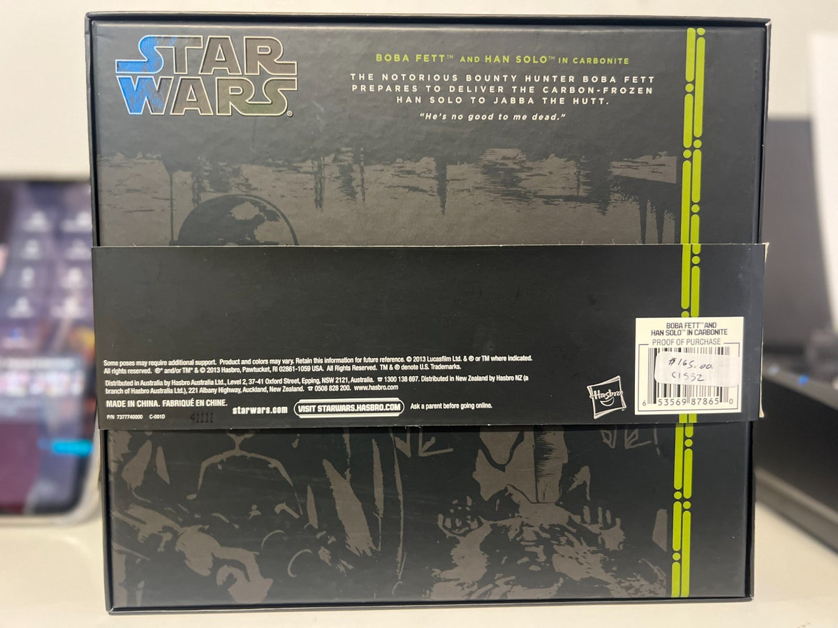 HASBRO STAR WARS THE BLACK SERIES BOBA FETT & HAN SOLO IN CARBONITE #A4915 NEW