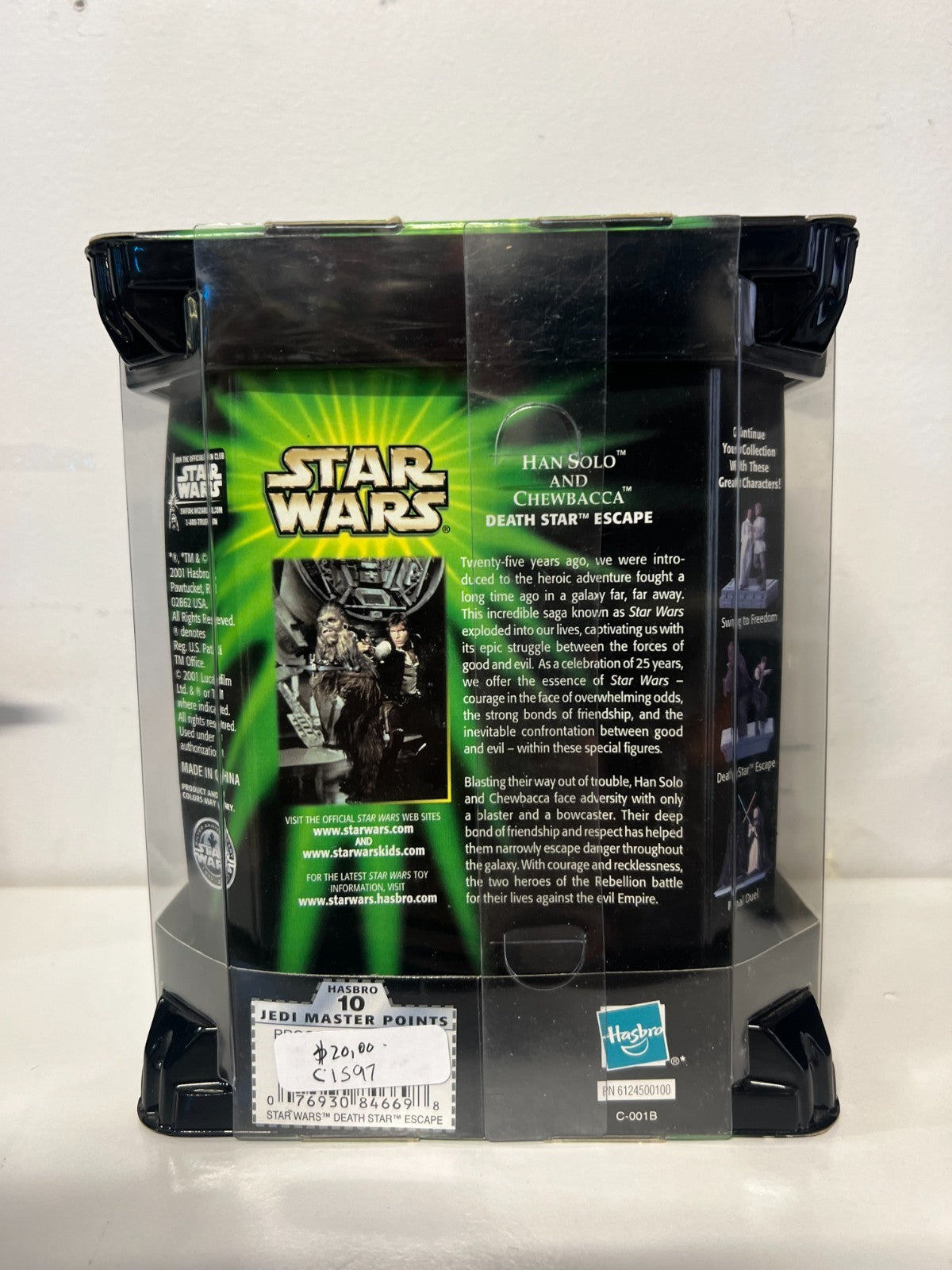 Hasbro Star Wars Silver Anniversary Death Star Escape Han & Chewbacca Set New