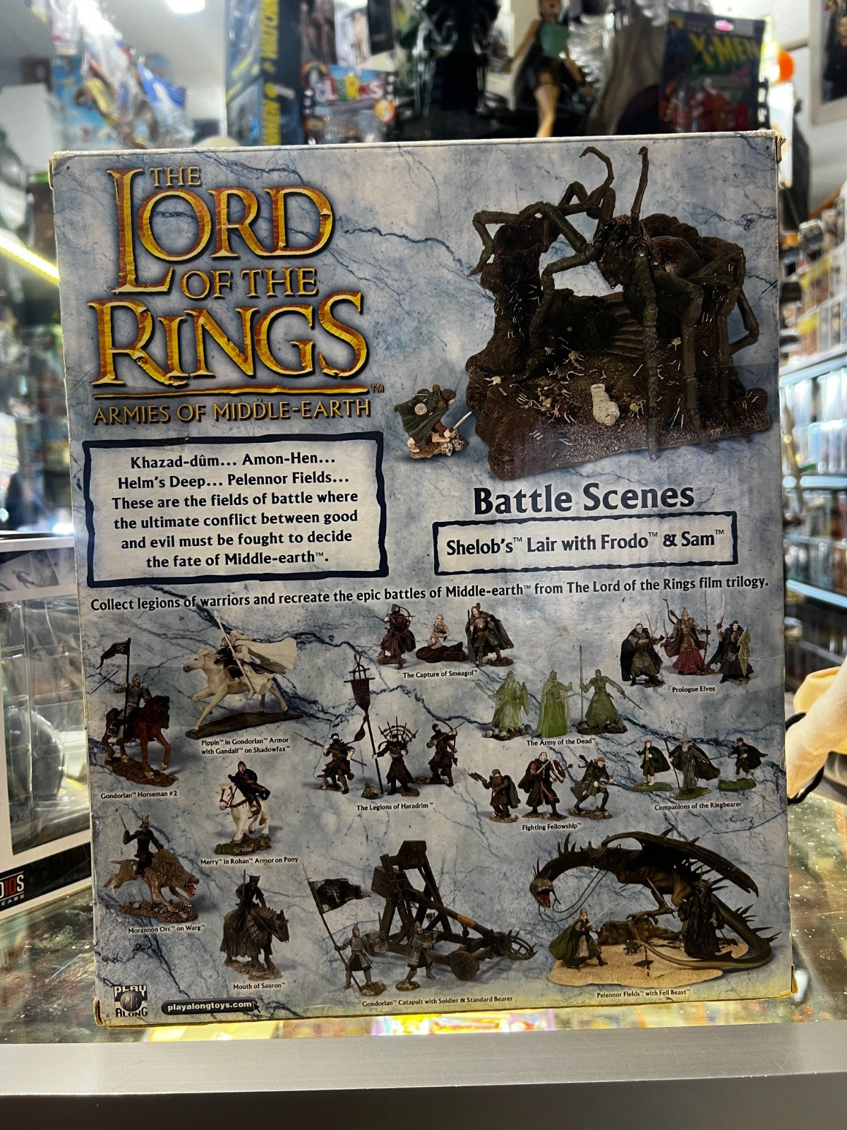 the Lord of the Rings Frodo and Sam with Shelob's Lair Battle Scene tpy boz