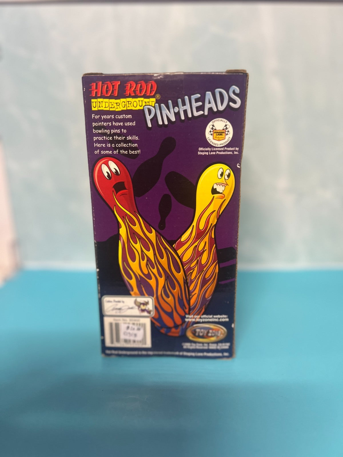 HOT ROD UNDERGROUND PIN HEAD 7 1/2" Flying Eyeball Bowling Pin Art Craig Judd 