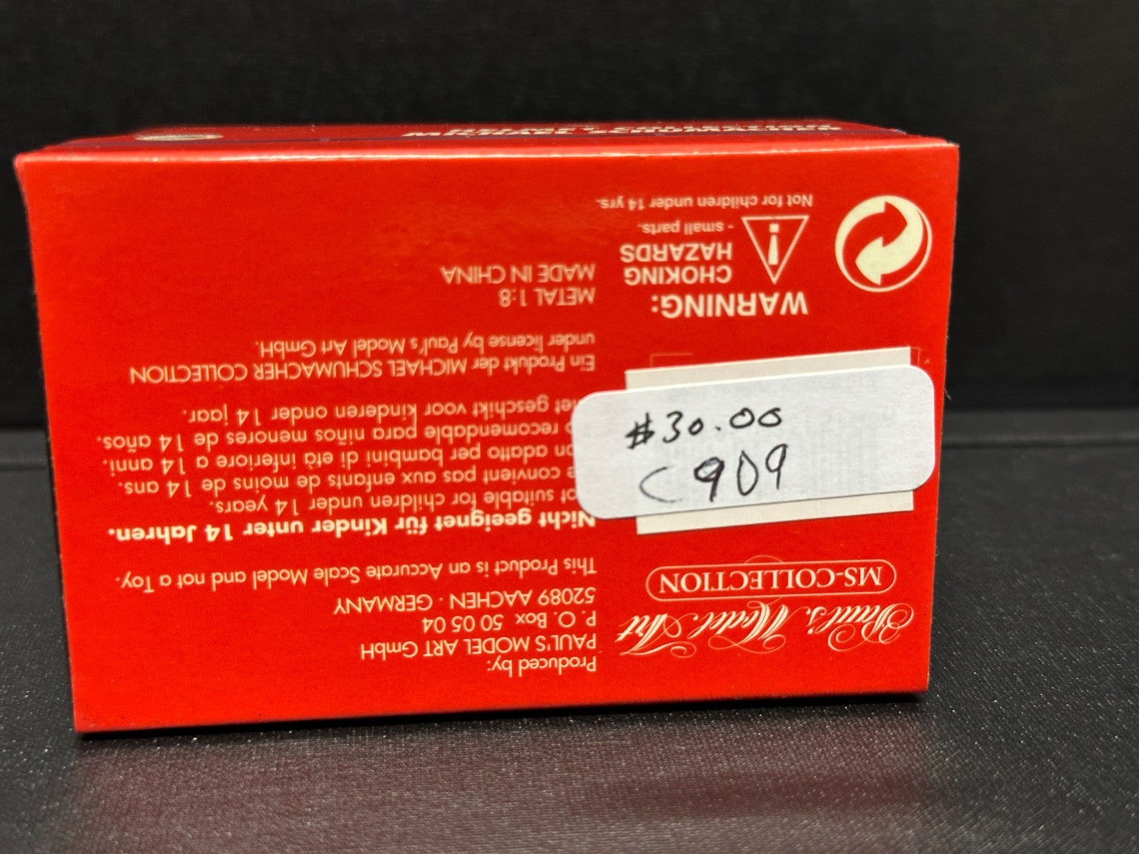 Pauls Model Art Helmet Collection Michael Schumacher 1989