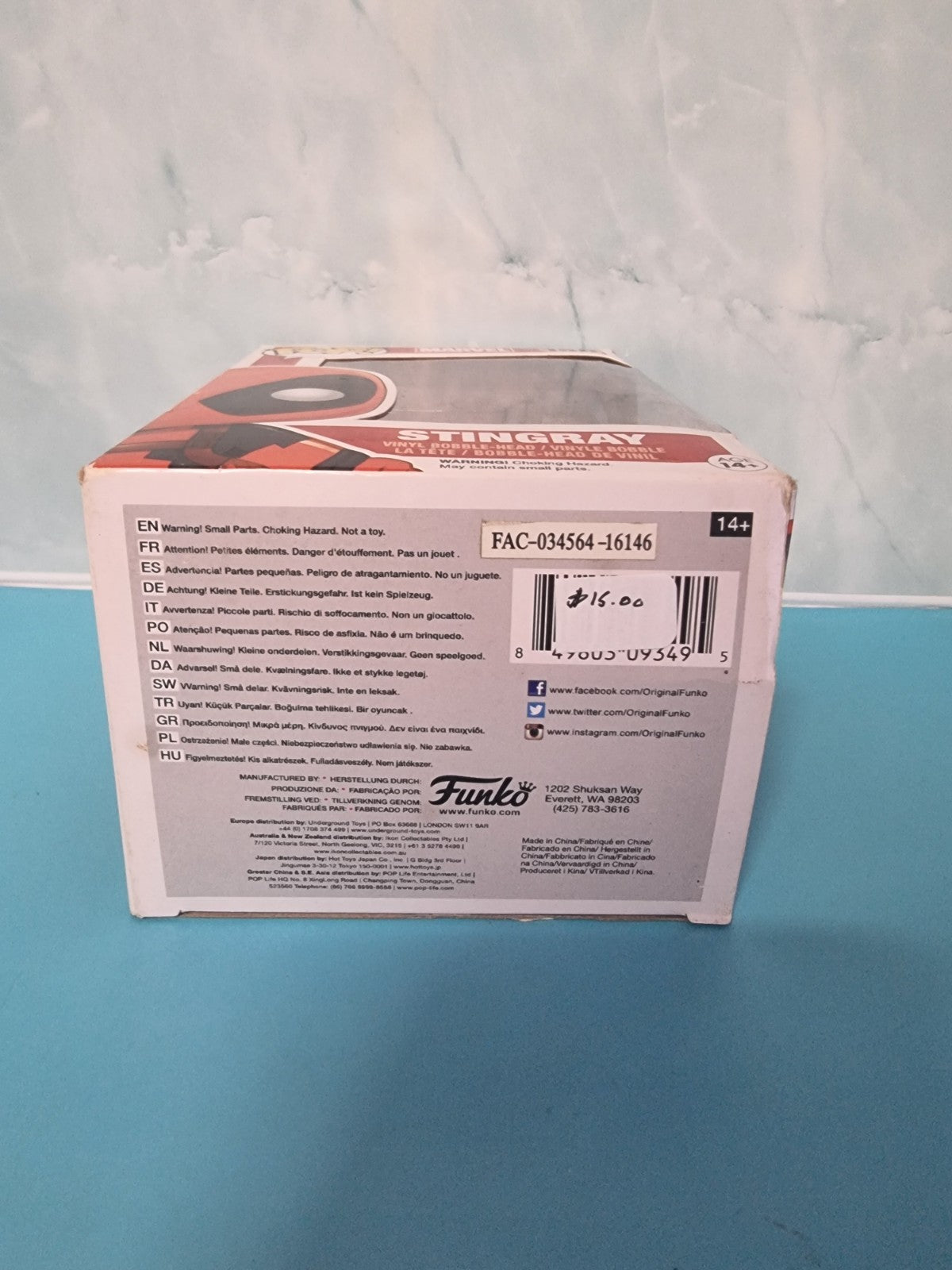 Funko Pop Vinyl Marvel Stingray #156 (DAMAGED BOX)