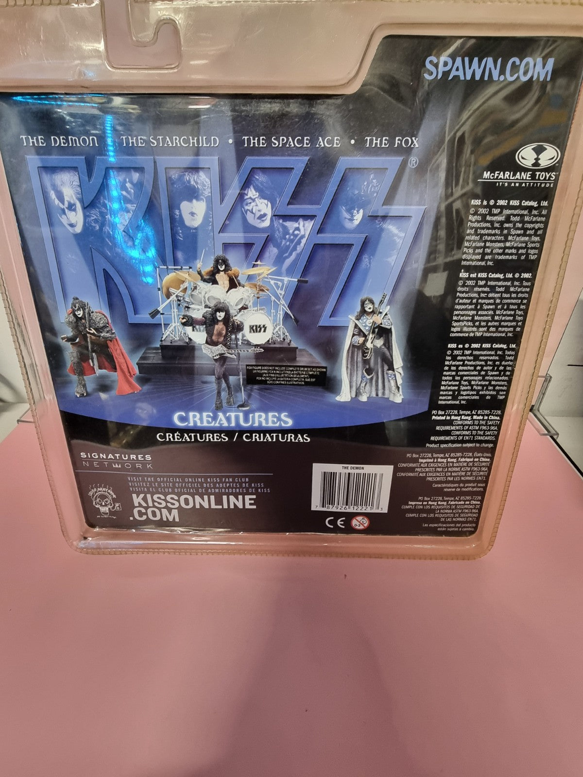 McFarlane KISS Creatures; The Fox; The Demon; The Space Ace - 4 Carded Figures