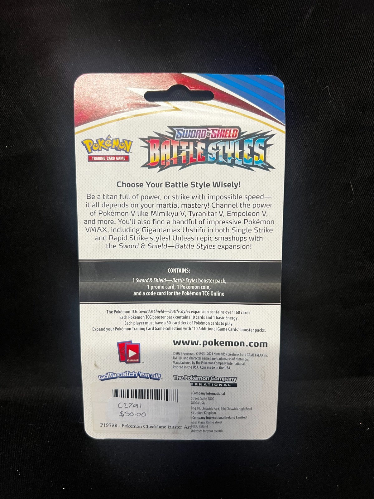 Battle Styles Pokemon Blister booster Pack Charmander Promo
