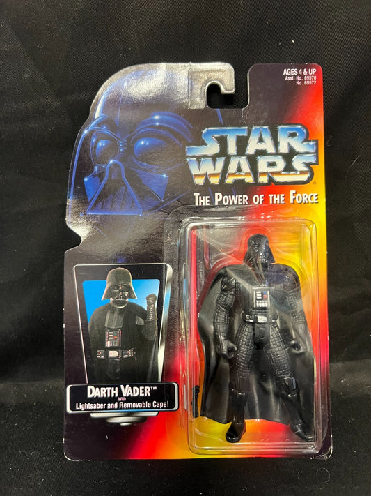 Star Wars Power of the Force Darth Vader with Lightsaber and Removable Cape, NIB