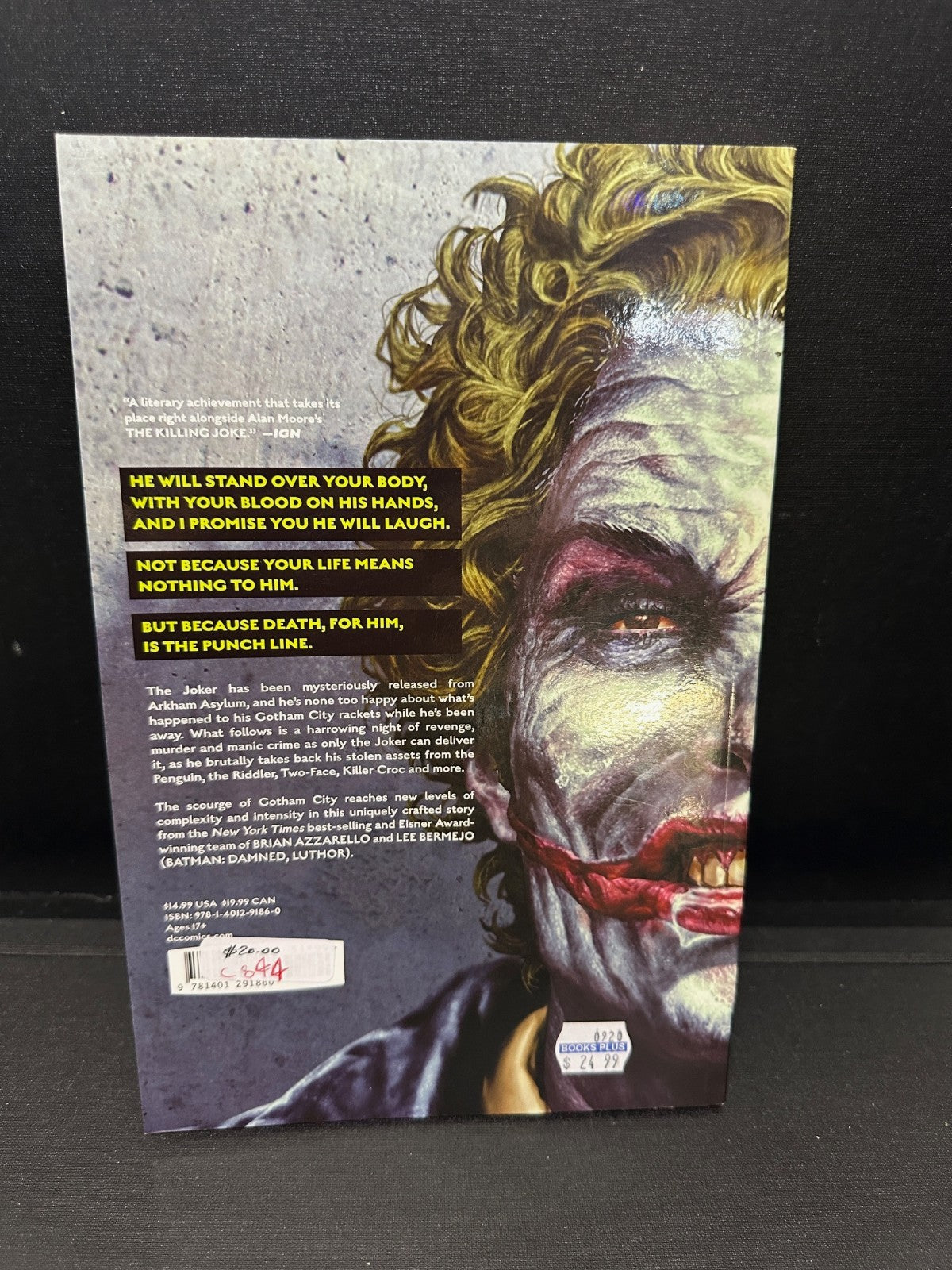 DC Comics Joker DC Black Label Edition  Brian Azzarello Graphic Novel