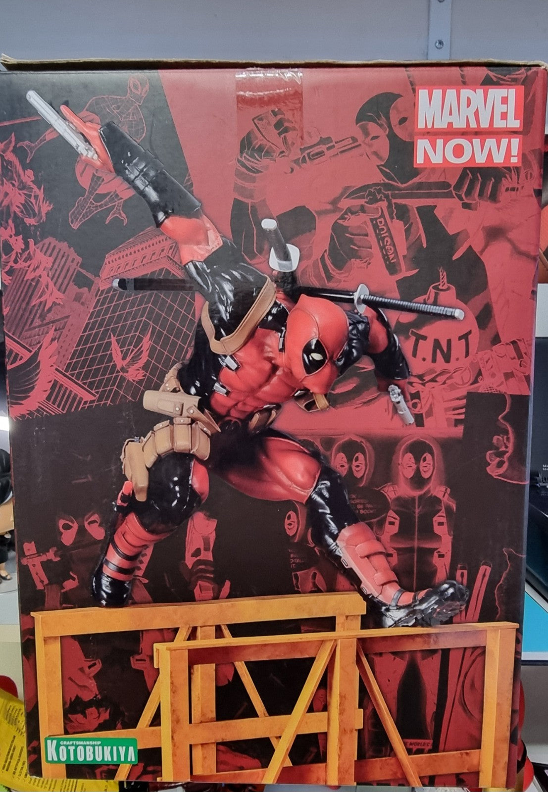 Kotobukiya ARTFX 1/6 Deadpool Figure Marvel Now Super Statue 2017 Rare