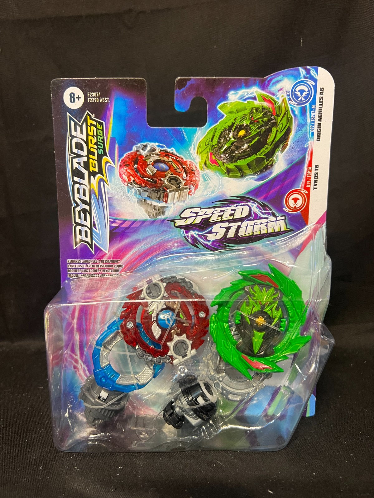 Beyblade Burst Surge Speedstorm Origin Achilles A6 and Tyros T6 P