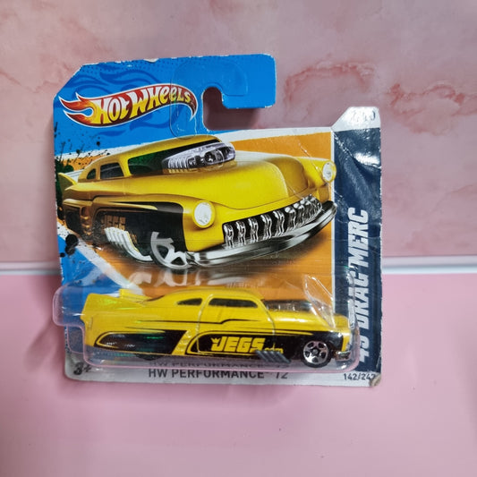 2012 Hot Wheels 49 DRAG MERC Yellow 142/247 