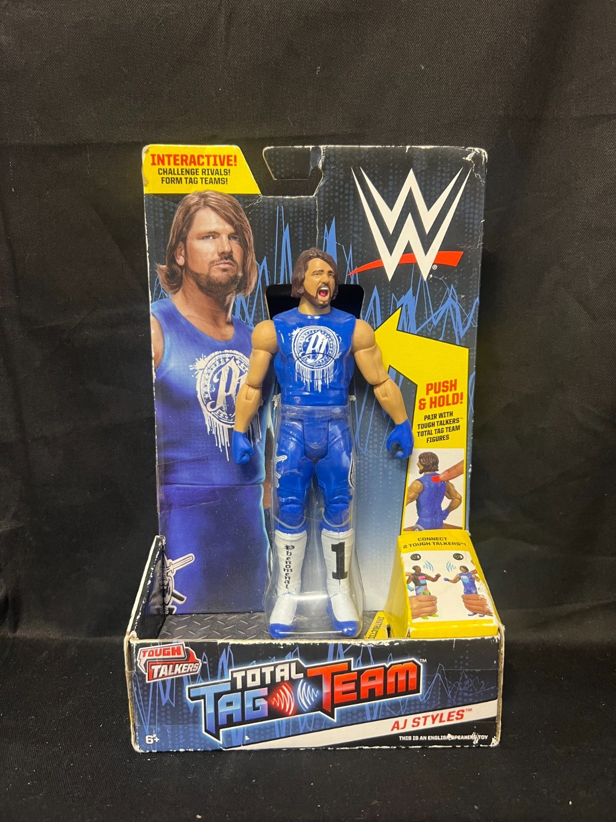 WWE Tough Talkers AJ STYLES Wrestler Figure Total Tag Team