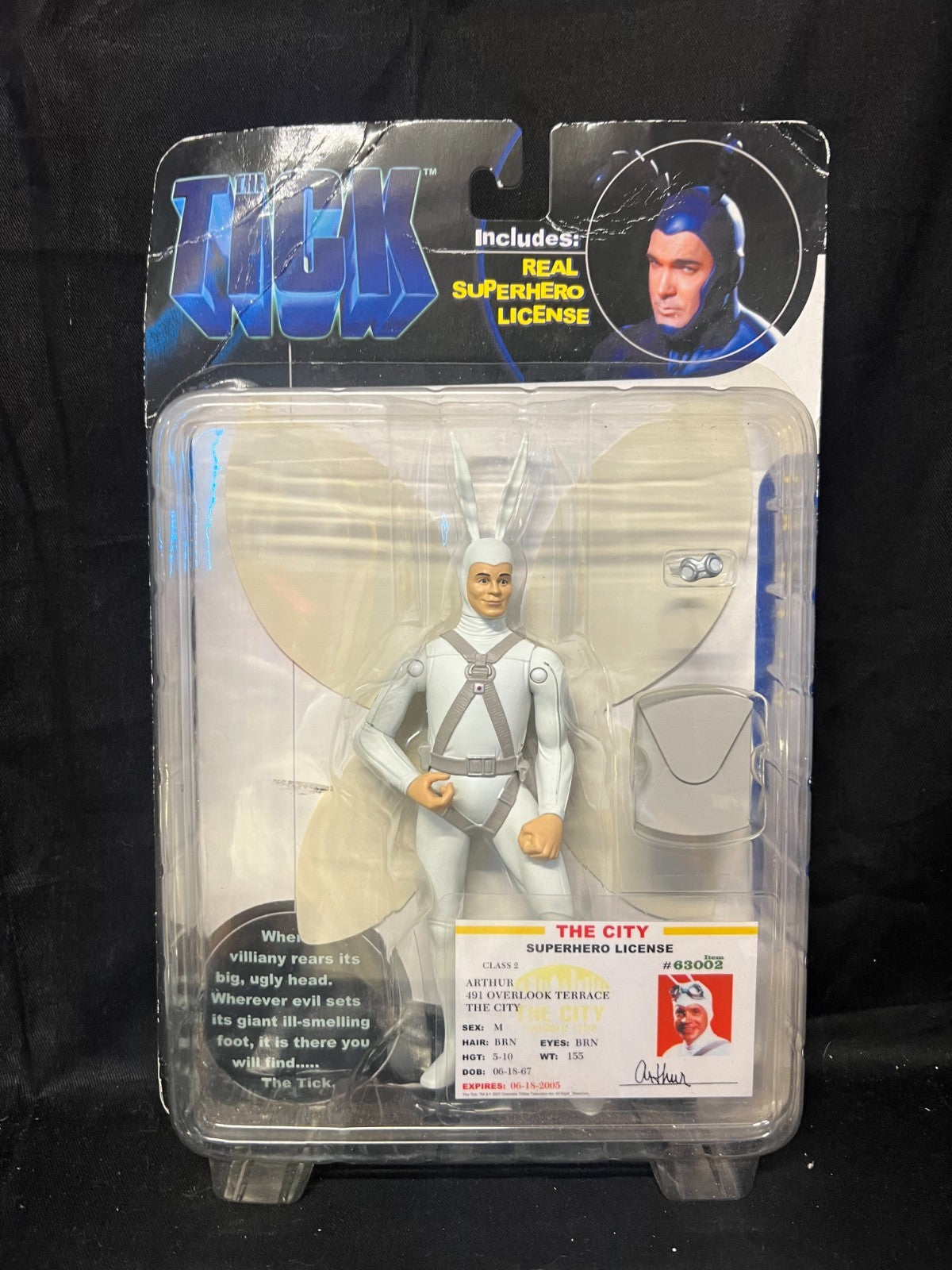 2001 N2 Toys The Tick: Arthur Action figure w/ Superhero License