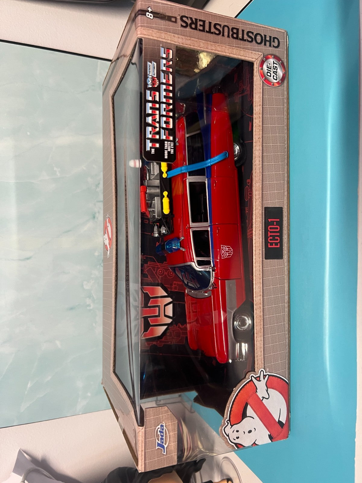 GHOSTBUSTERS X TRANSFORMERS 1959 CADILLACE AMBULANCE ECTO-1 BY JADA-2024