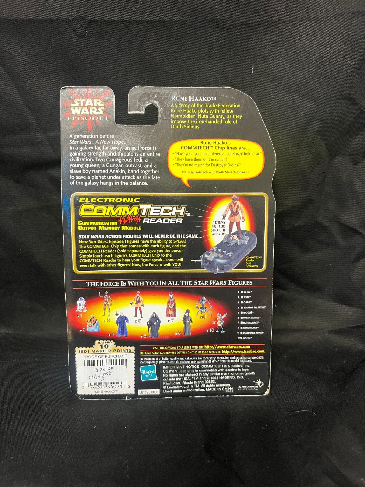 Star Wars Episode 1 RUNE HAAKO Commtech Hasbro 1998 Action Figure Collection 2