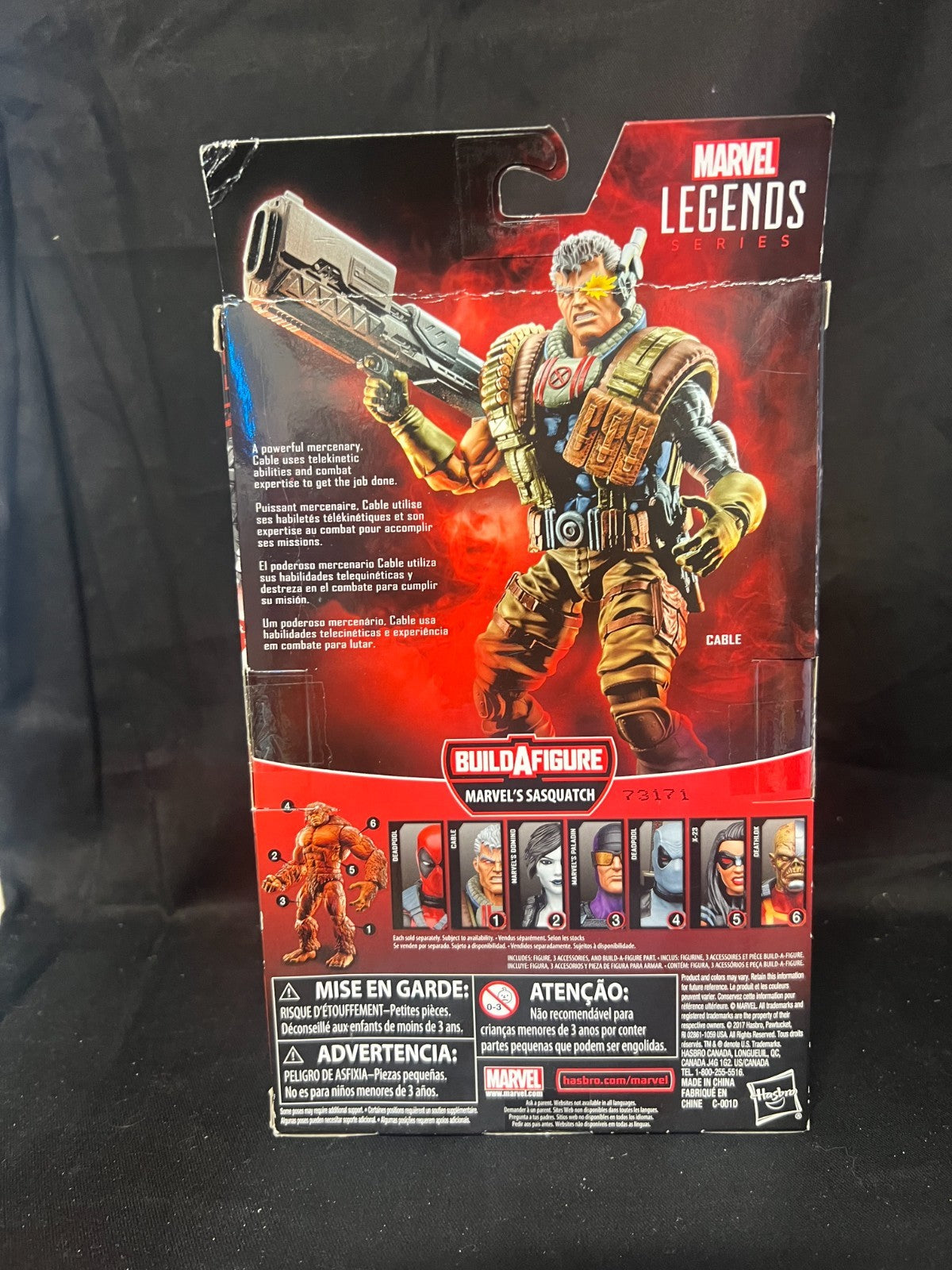 Marvel Legends Deadpool CABLE 6" Figure Sasquatch BAF Wave Hasbro 2017 NEW