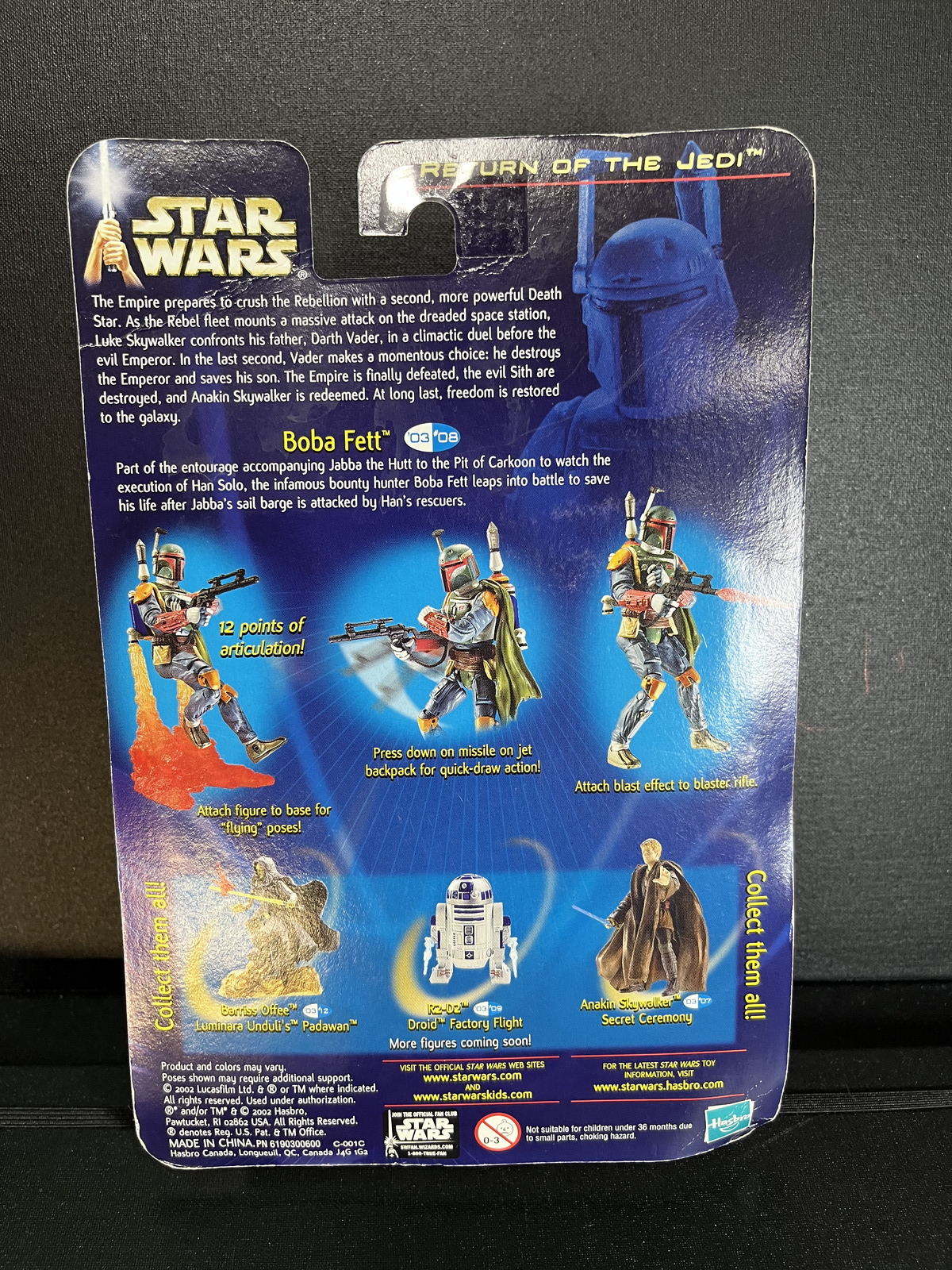 Boba Fett Pit Of Carkoon Star Wars AOTC Carded 3.75 Action Figure