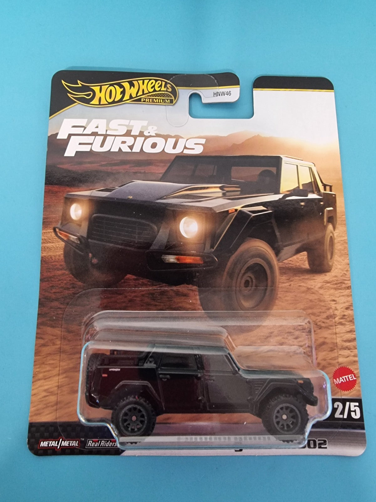 2025 HOT WHEELS PREMIUM FAST & FURIOUS LAMBORGHINI LM002 - 2/5 , BLACK TRUCK