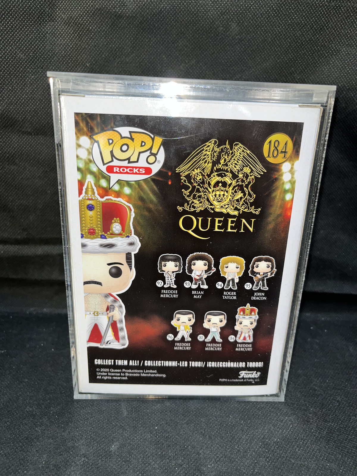 Funko Pop! Rocks - Queen - Freddie Mercury King #184 With Protector
