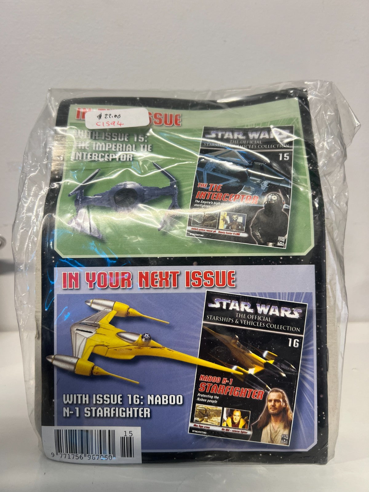 DeAgostini Star Wars Official Starships & Vehicles #15 Tie Interceptor DIECAST
