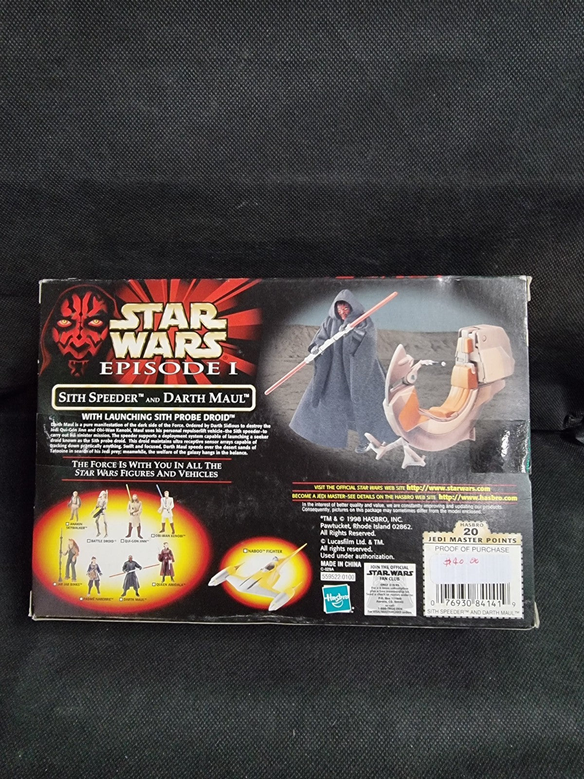 Hasbro Star Wars Episode I: Sith Speeder and Darth Maul Action Figure