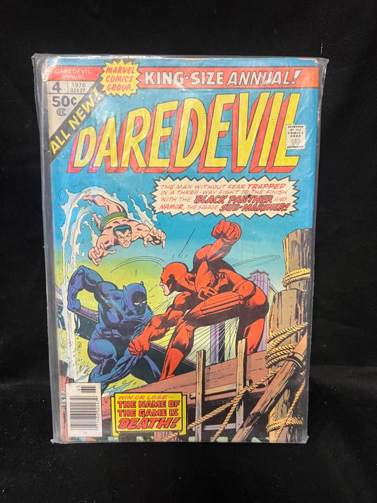 1976 Marvel Daredevil King Size Annual #4 Black Panther, Sub mariner Vf+