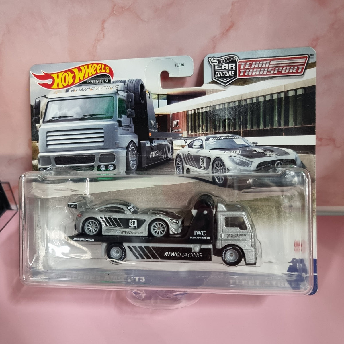 Hot Wheels #48 GRAY 16 MERCEDES AMG GT3 FLEET ST Car Culture Team Transport IWC
