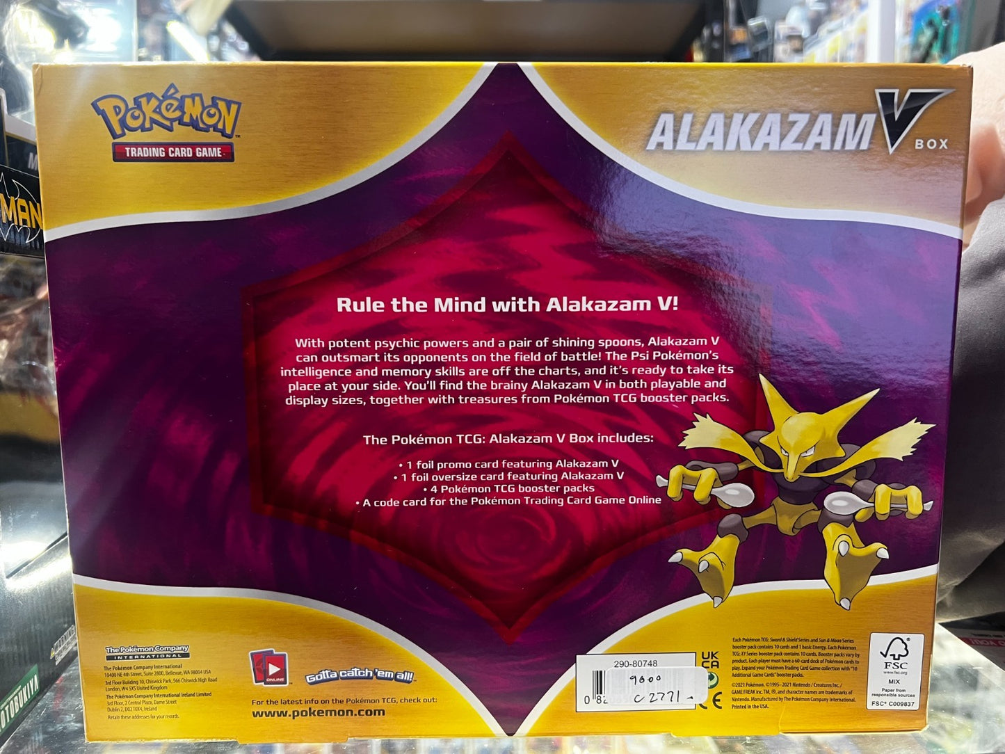 POKEMON TCG ALAKAZAM V BOX New Sealed