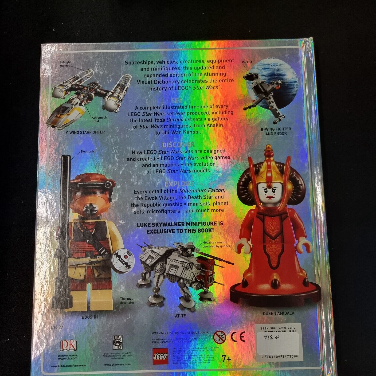 Lego Star Wars: The Visual Dictionary  (2014, Hardcover) - NO FIGURINE