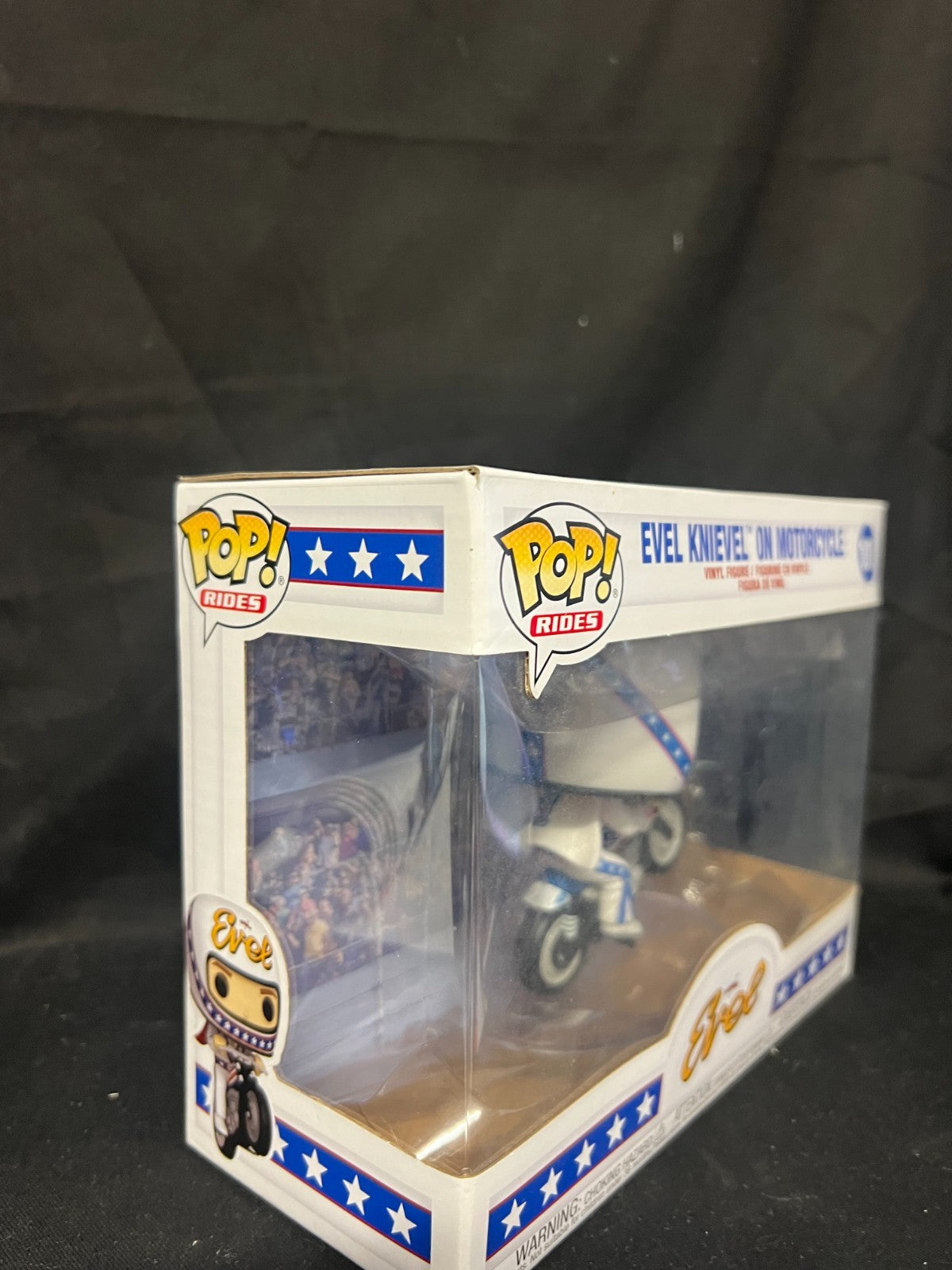 Funko Pop! Rides Evel Knievel On Motorcycle #101 Vinyl Figure Harley Motorbike