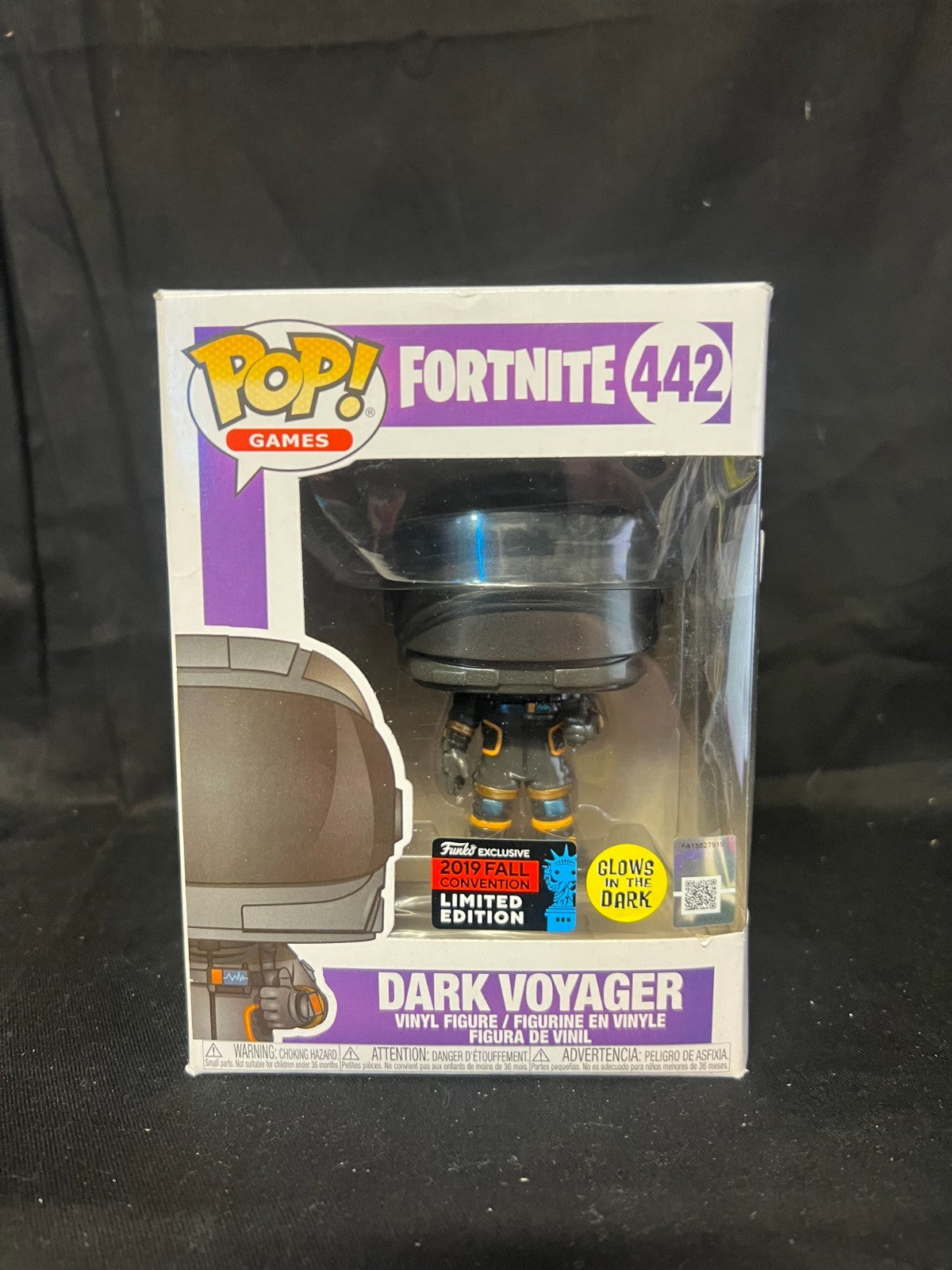 FUNKO POP VINYL GAMES FORTNITE #442 DARK VOYAGER BNIB + PROTECTOR