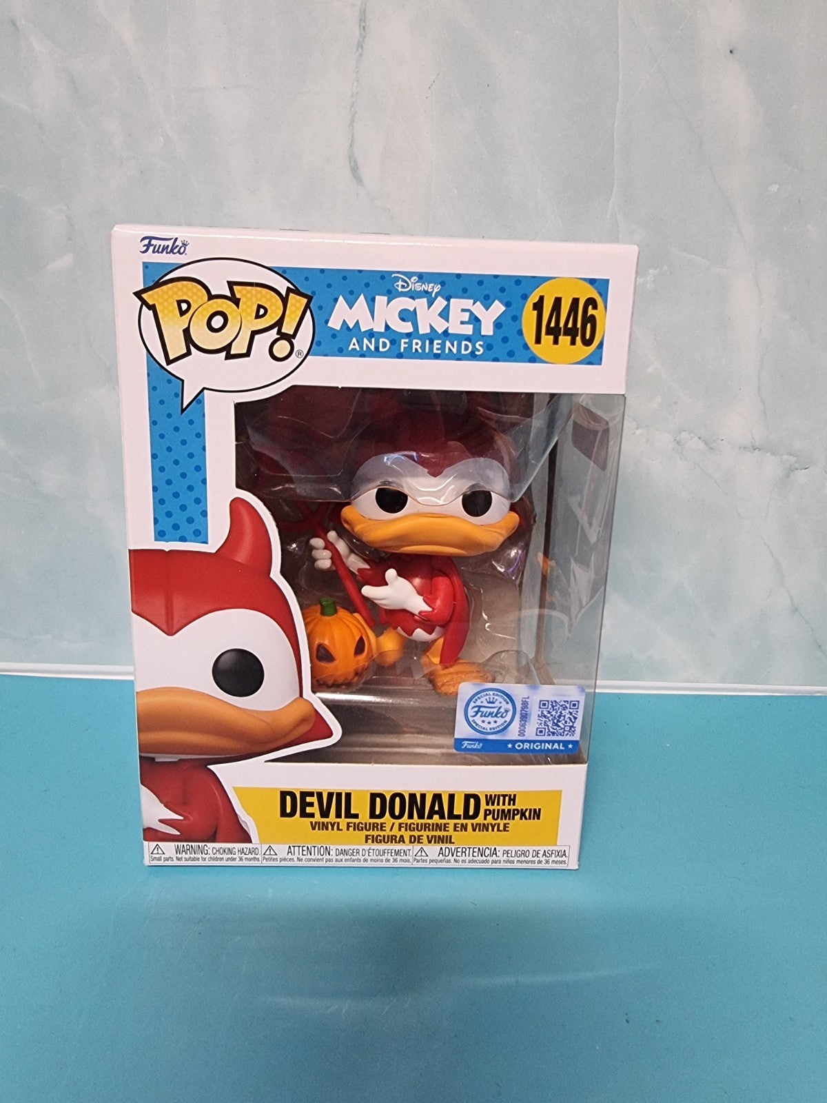 Funko Pop! Disney Mickey & Friends Devil Donald w/ Pumpkin #1446 w/ Protector