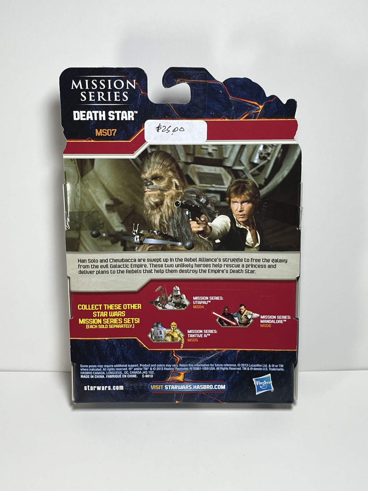 Han Solo and Chewbacca Star Wars Mission Series Death Star 3.75 2 Pack