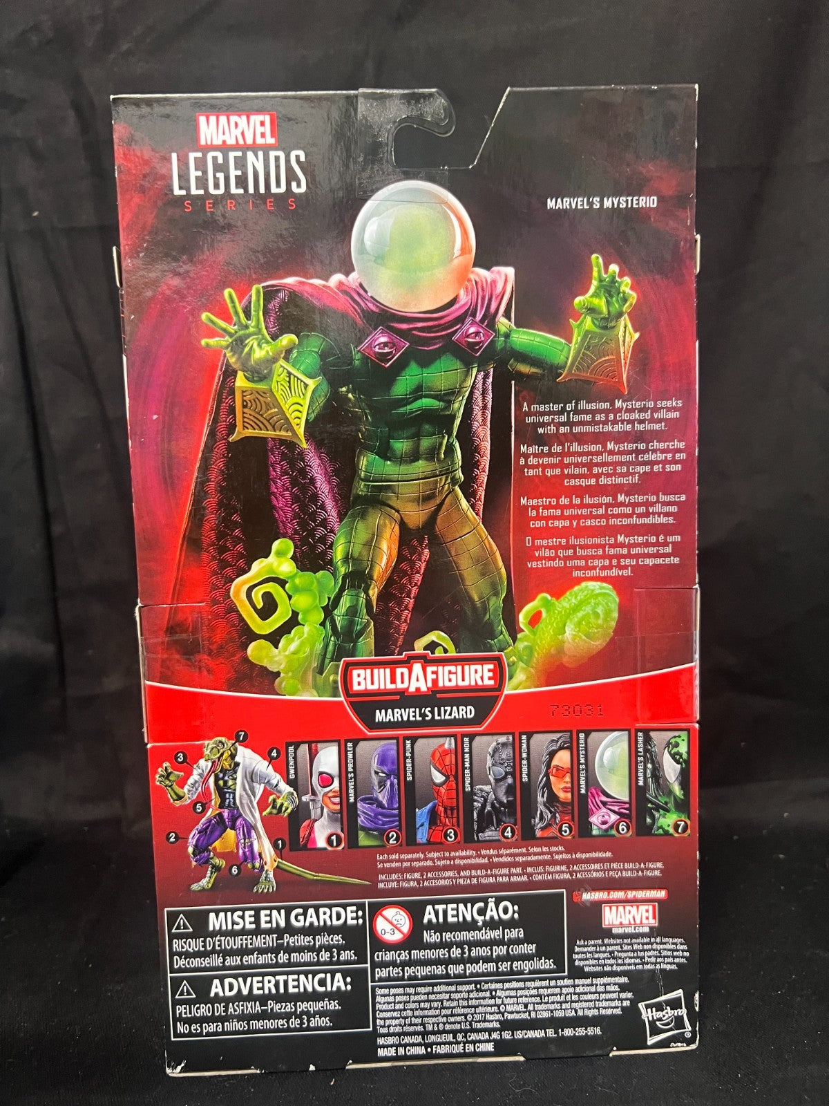 Marvel Legends Lizard Wave Mysterio Green Head Rare Variant