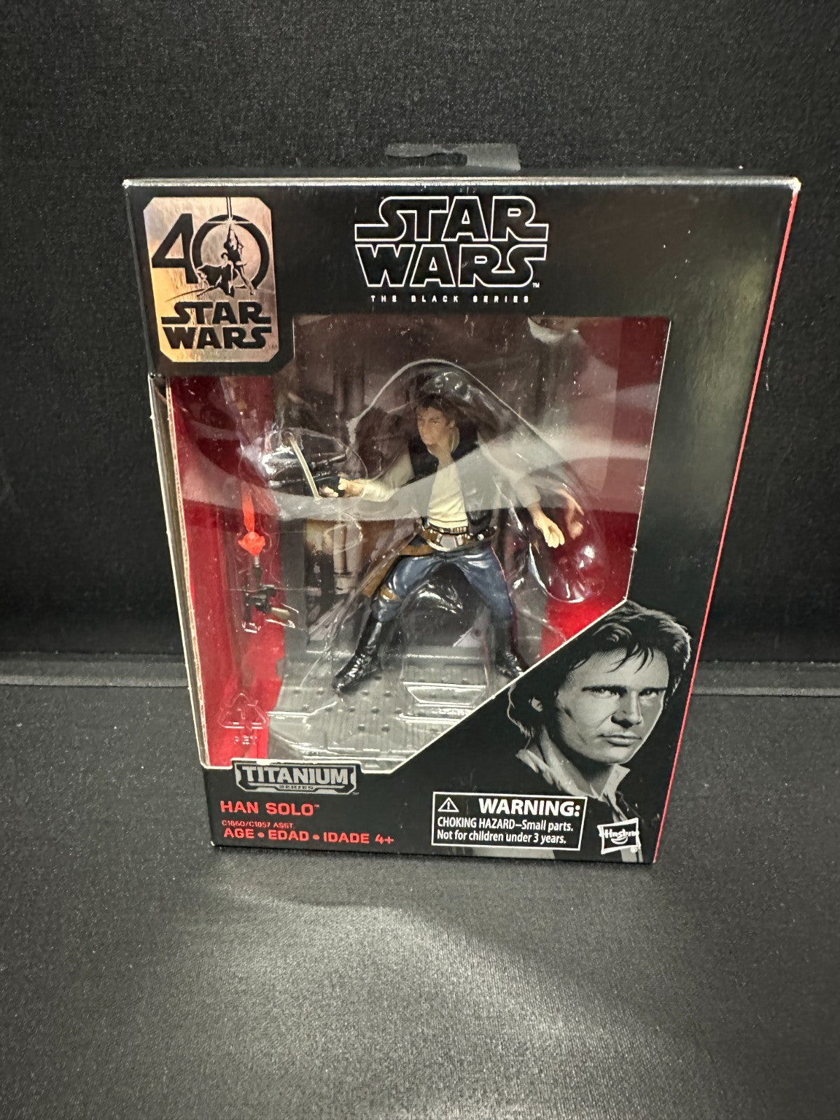 Star Wars The Black Series Han Solo Titanium 40th Anniversary
