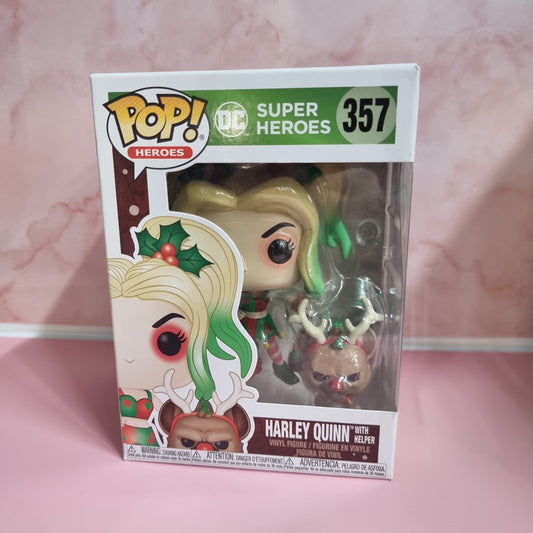 Funko POP Super Heroes Harley Quinn with Helper #357