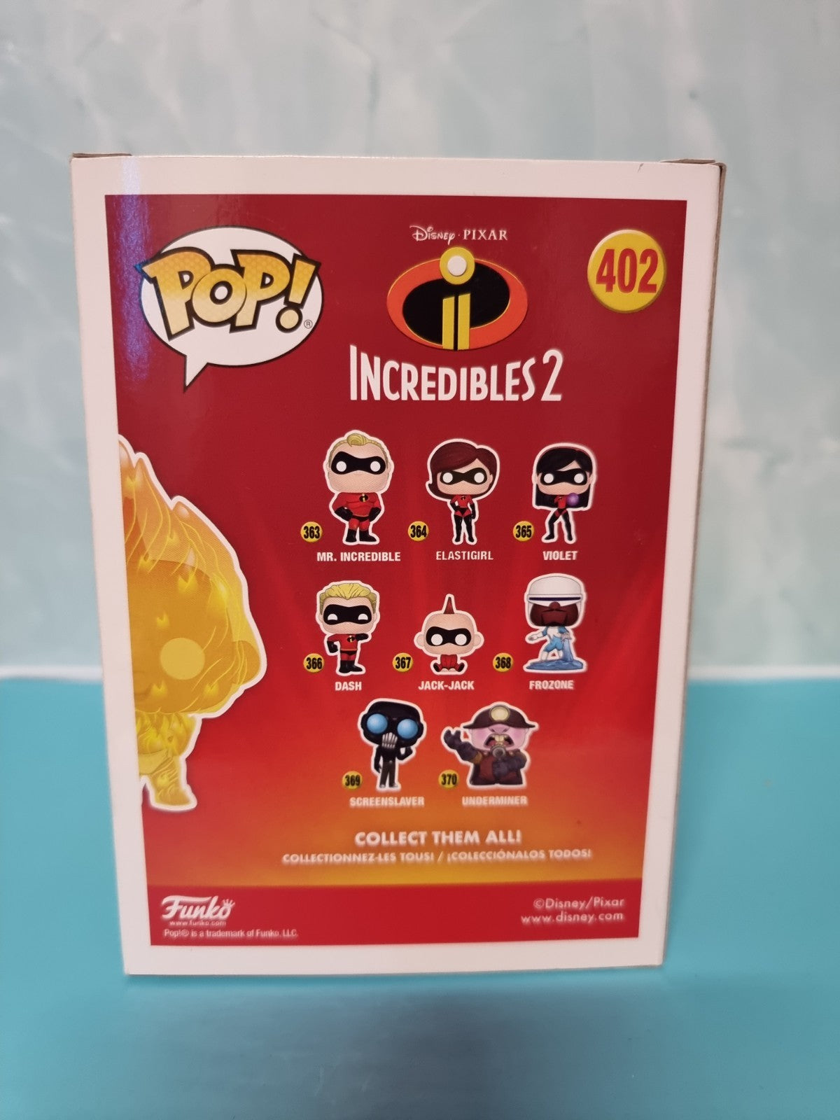 Pop Vinyl Disney Pixar Incredibles 2 MIB 402 Fire Jack-Jack 2018