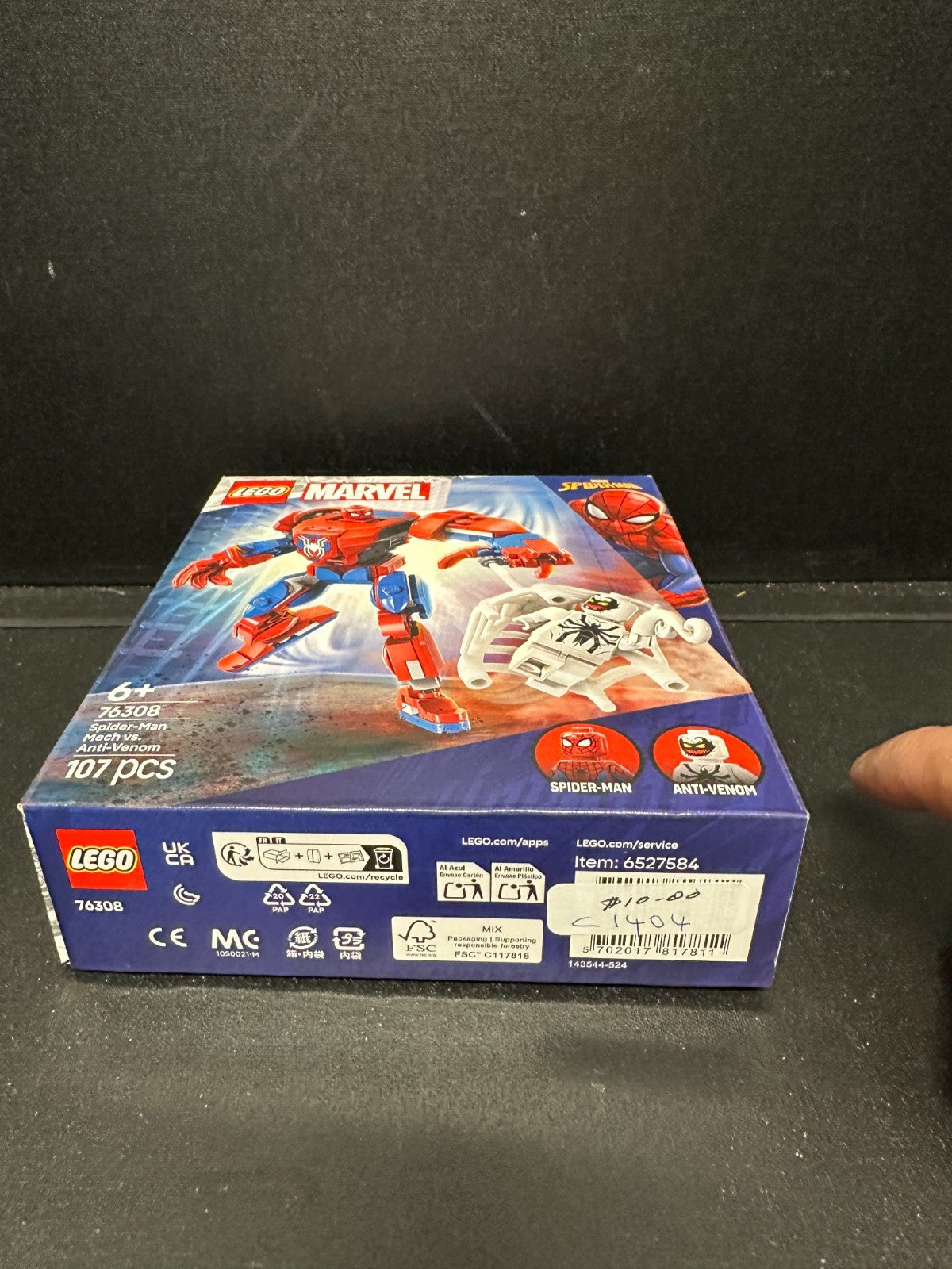 Lego Marvel  Spider-Man Mech Vs Anti-Venom 76308