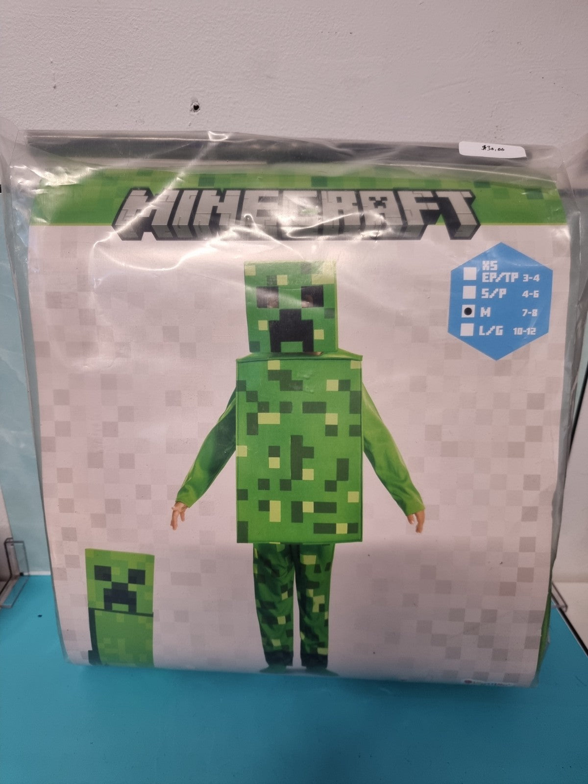 Minecraft Halloween Creeper Youth Size M 7-8 Jumpsuit Classic Child Costume