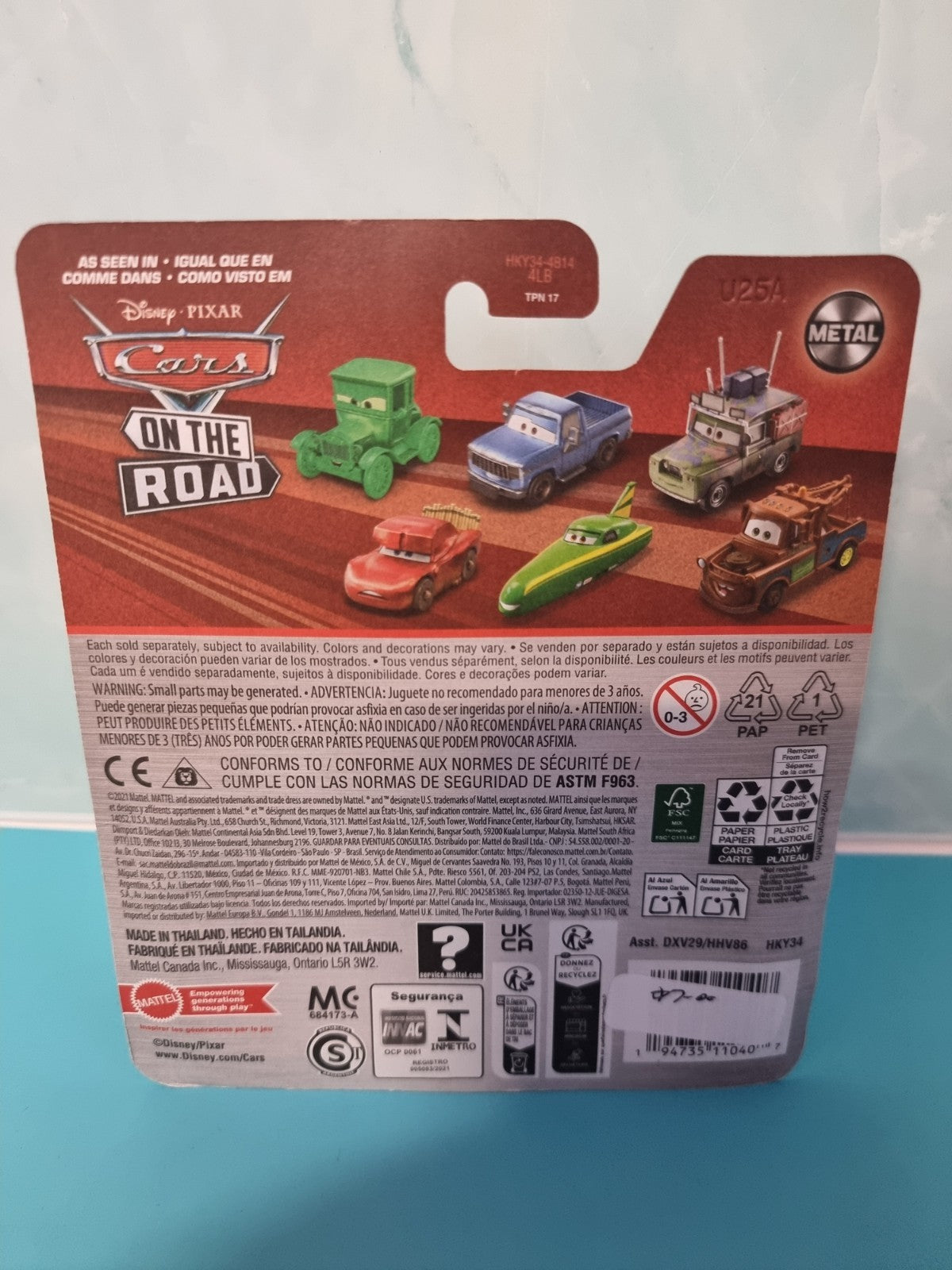 DIE CAST DISNEY PIXAR CARS MOVIE CAR 1:55 ROAD TRIP LIGHTNING MCQUEEN