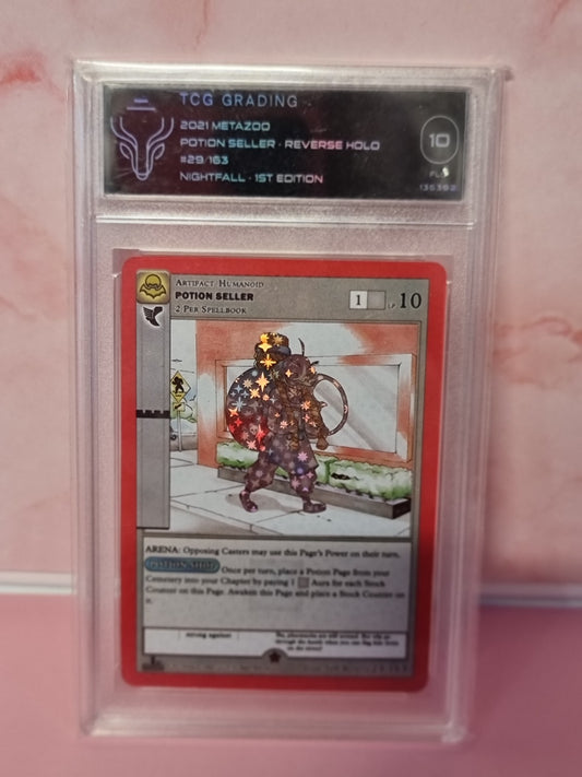 Metazoo Nightfall 1st Edition 29/163 REVERSE HOLO Potion Seller ~ TCG 10 FLS