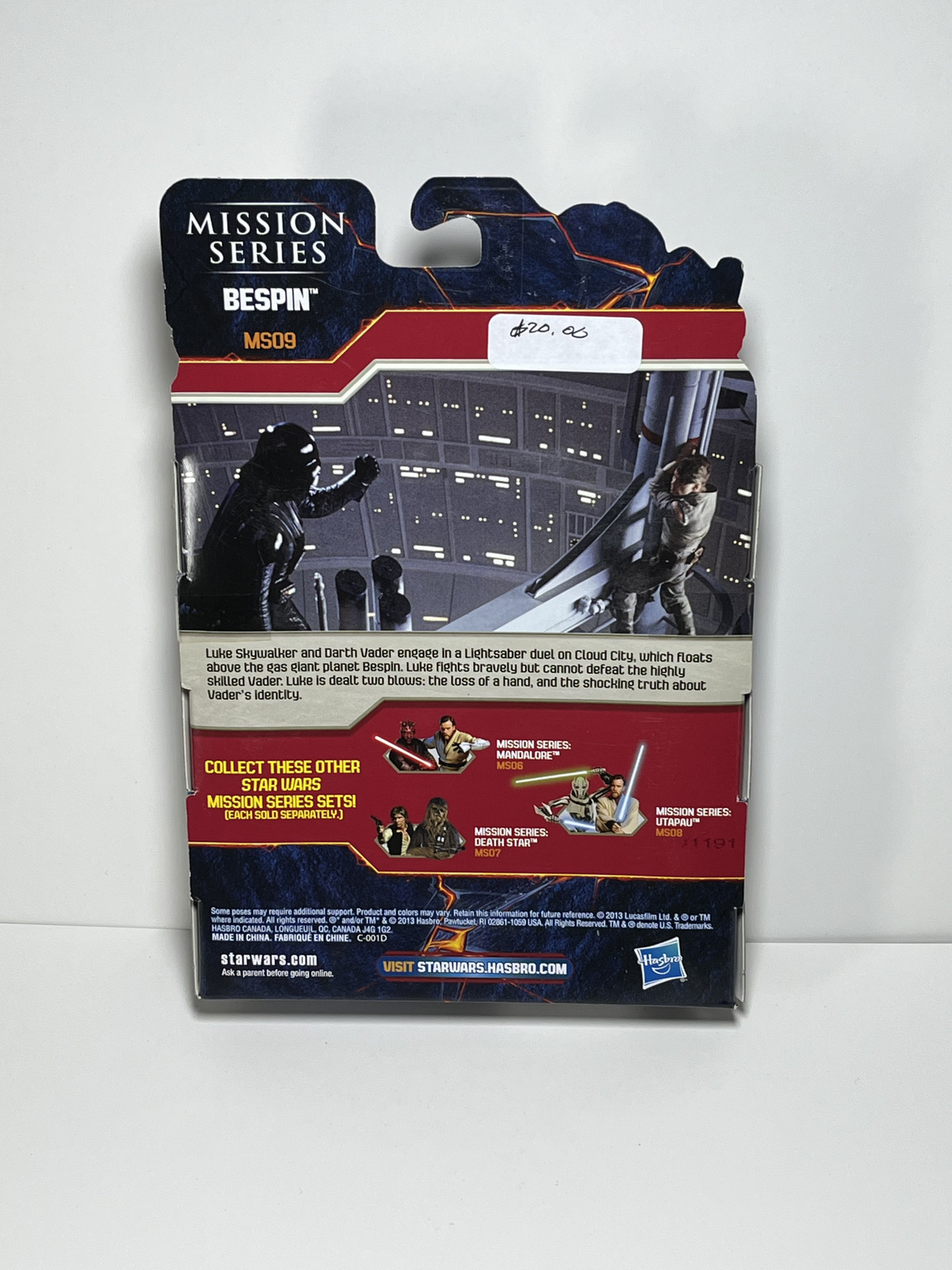 Luke Skywalker Darth Vader Star Wars Mission Series Star Bespin 3.75 2 Pack