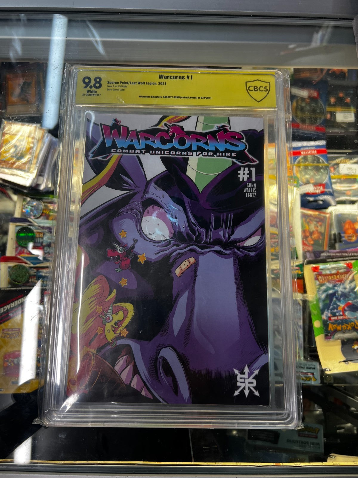 Fine Point Comic Source Point Comics Warcorns#1 Graded 9.8 Signed By Garrett Gunn ...