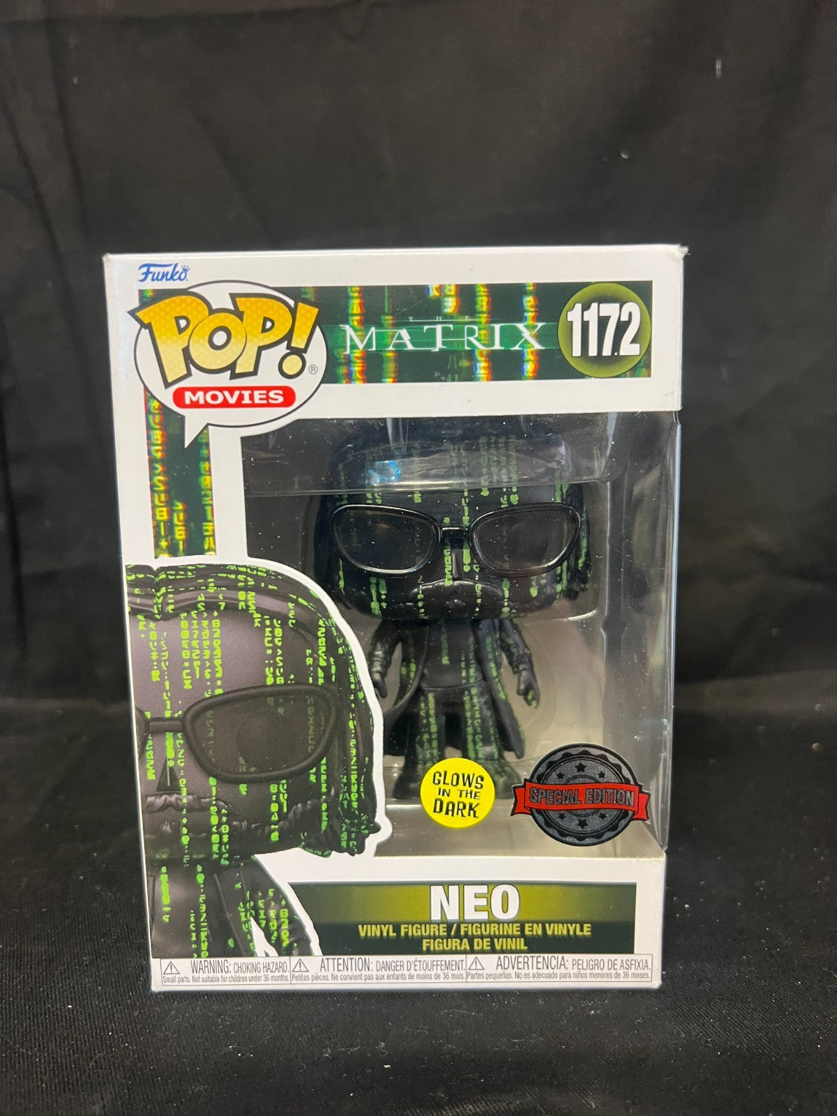 The Matrix Resurrections Neo in the Matrix Glow Exclusive Pop! Vinyl Figure 1172