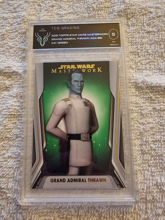 Grand Admiral Thrawn Star Wars Masterwork #41 Topps 34/99 TCG GRADING 5 EX