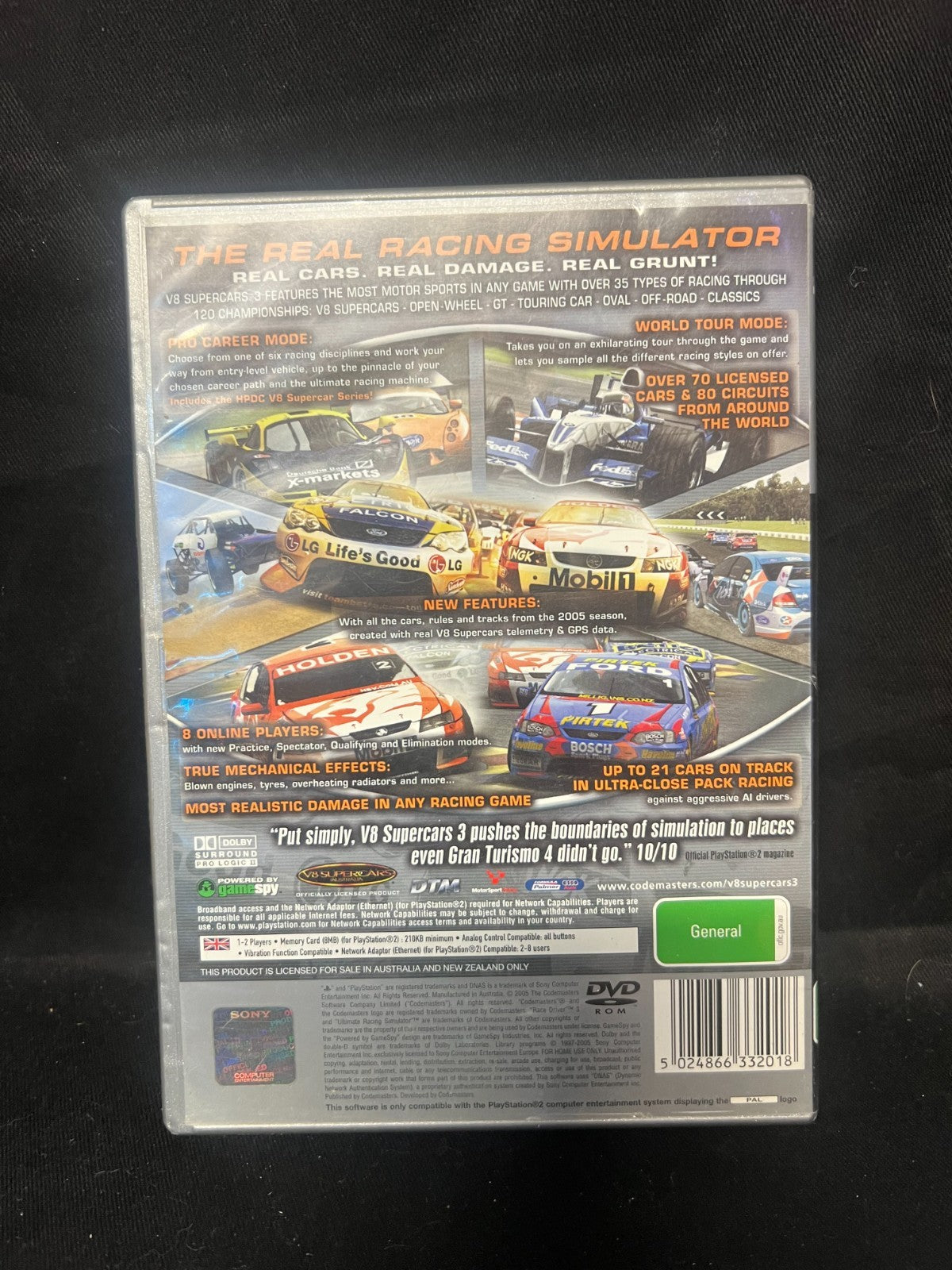 V8 Supercars Australia Race Driver PS2 (Platinum) -PAL - Complete -