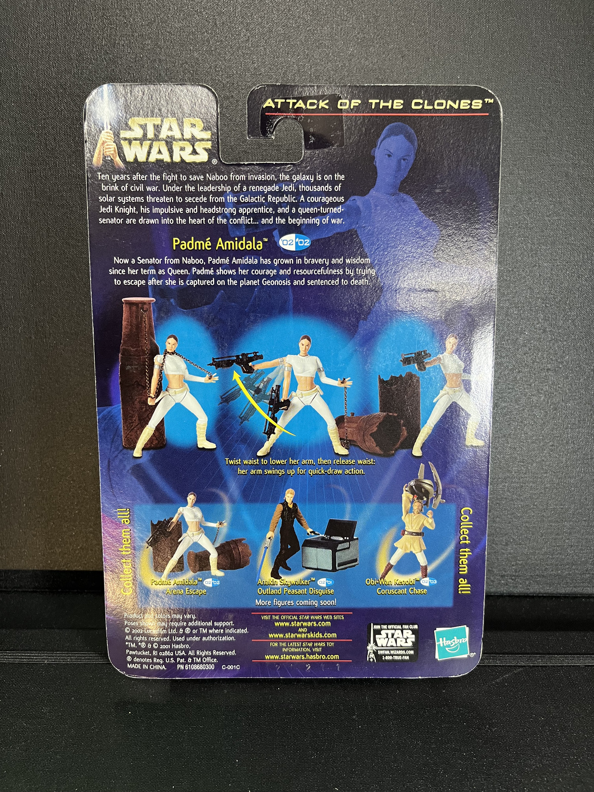 Padme Amidala Arena Escape Star Wars AOTC Carded 3.75 Action Figure