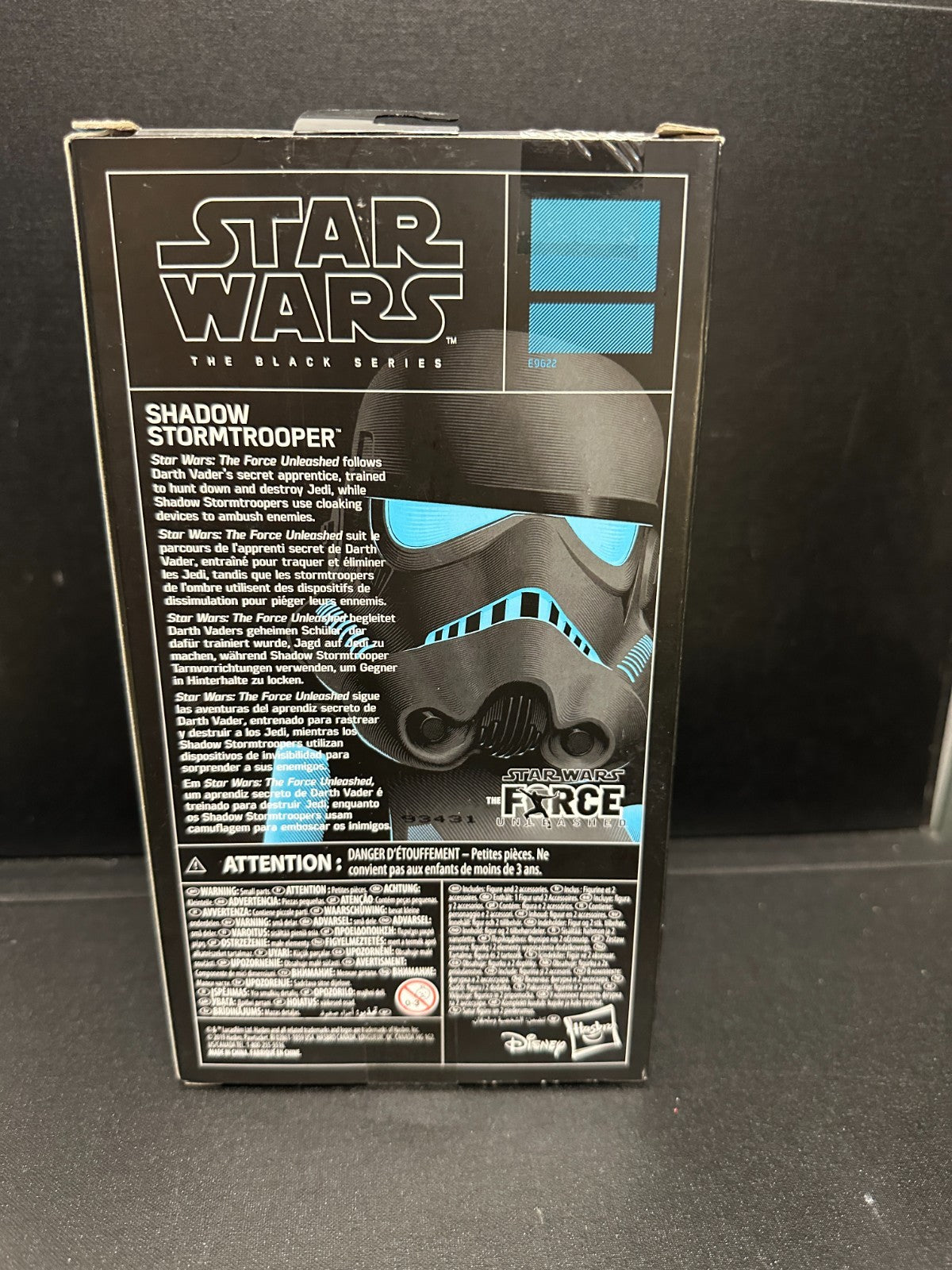 Star Wars  Black Series Shadow Stormtrooper Force Unleashed 6 inch Action Figure