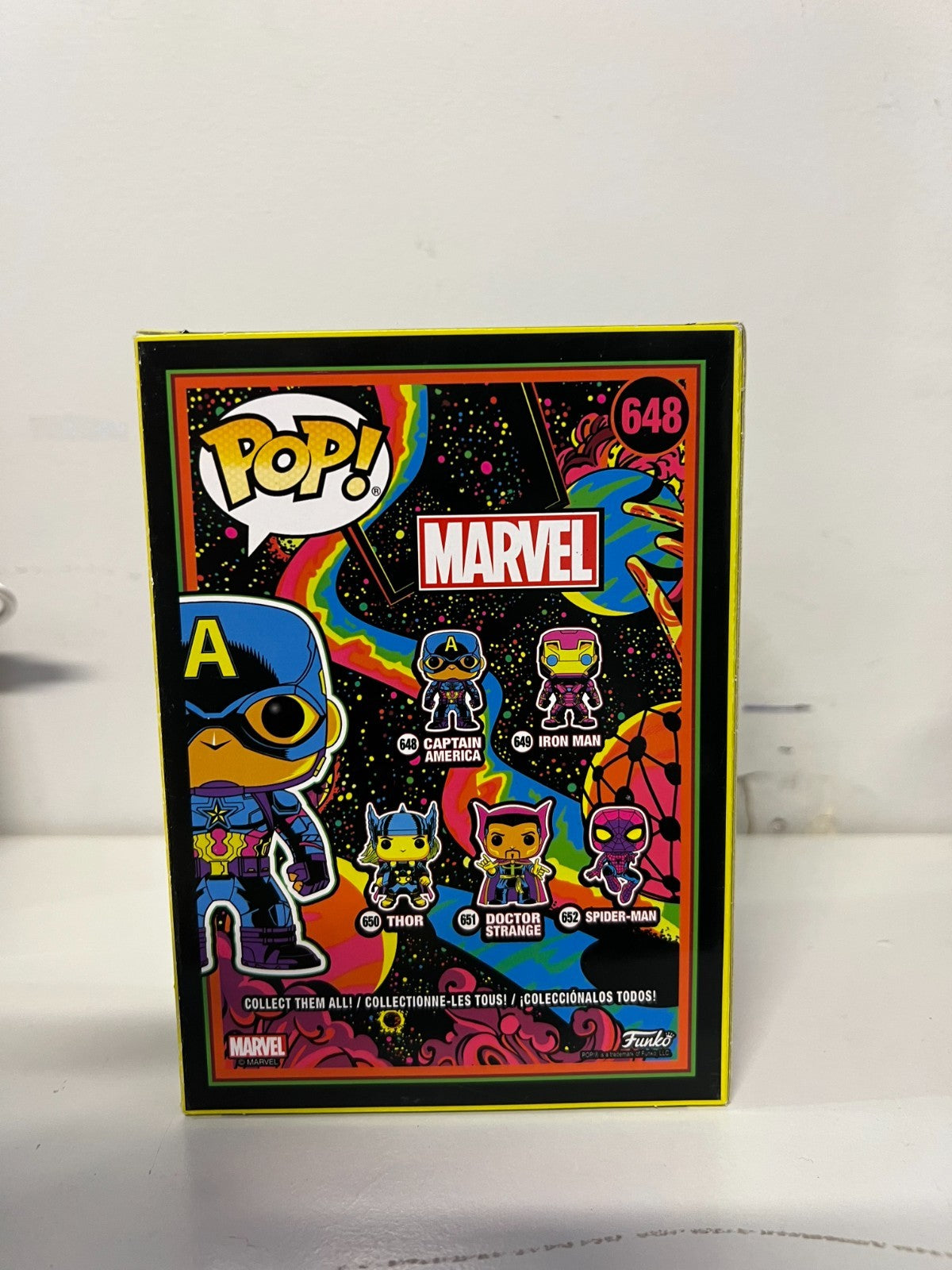 Captain America #648 Marvel Black Light Vinyl Figure Funko Pop Vinyl